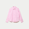 Chemise droite col am&eacute;ricain strass rose femme