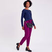 Pull avec boutons bleu marine femme