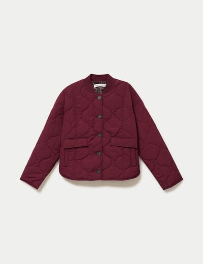 Veste ample manches longues bordeaux femme