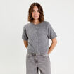 Gilet &agrave; d&eacute;tails de perles gris femme