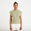 D&eacute;bardeur ajour&eacute; vert kaki femme