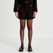 Short en tweed noir femme