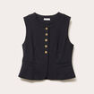 Veston sans manches noir femme