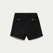 Short en tweed noir femme