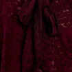 Blouse col lavalli&egrave;re bordeaux femme