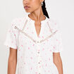Blouse manches courtes blanc femme