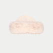 Bonnet en fausse fourrure ivoire femme