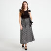 Robe bi-mati&egrave;re cintr&eacute;e noir femme