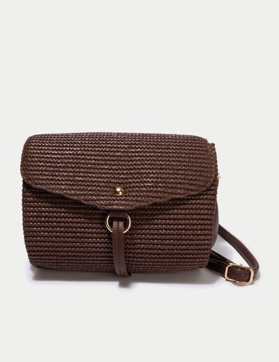 Sac &agrave; rabats marron femme