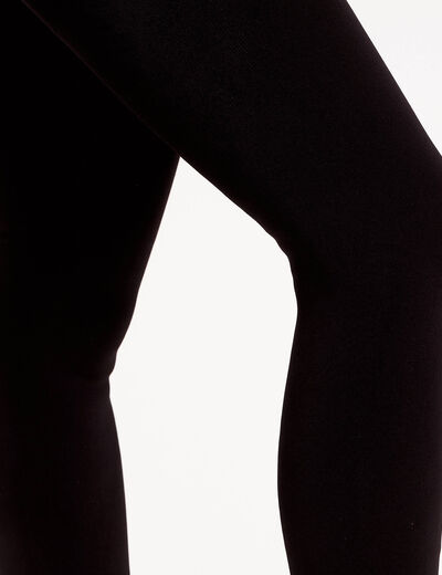 Legging chaud taille haute noir femme