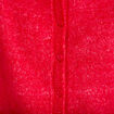 Gilet col rond manches longues rouge femme