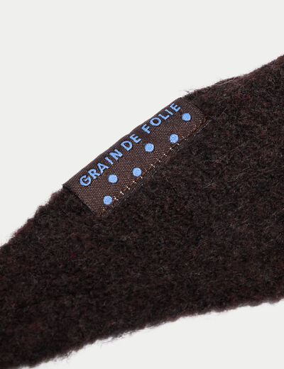 Foulard fluide marron fonc&eacute; femme