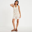 Short avec broderie blanc femme