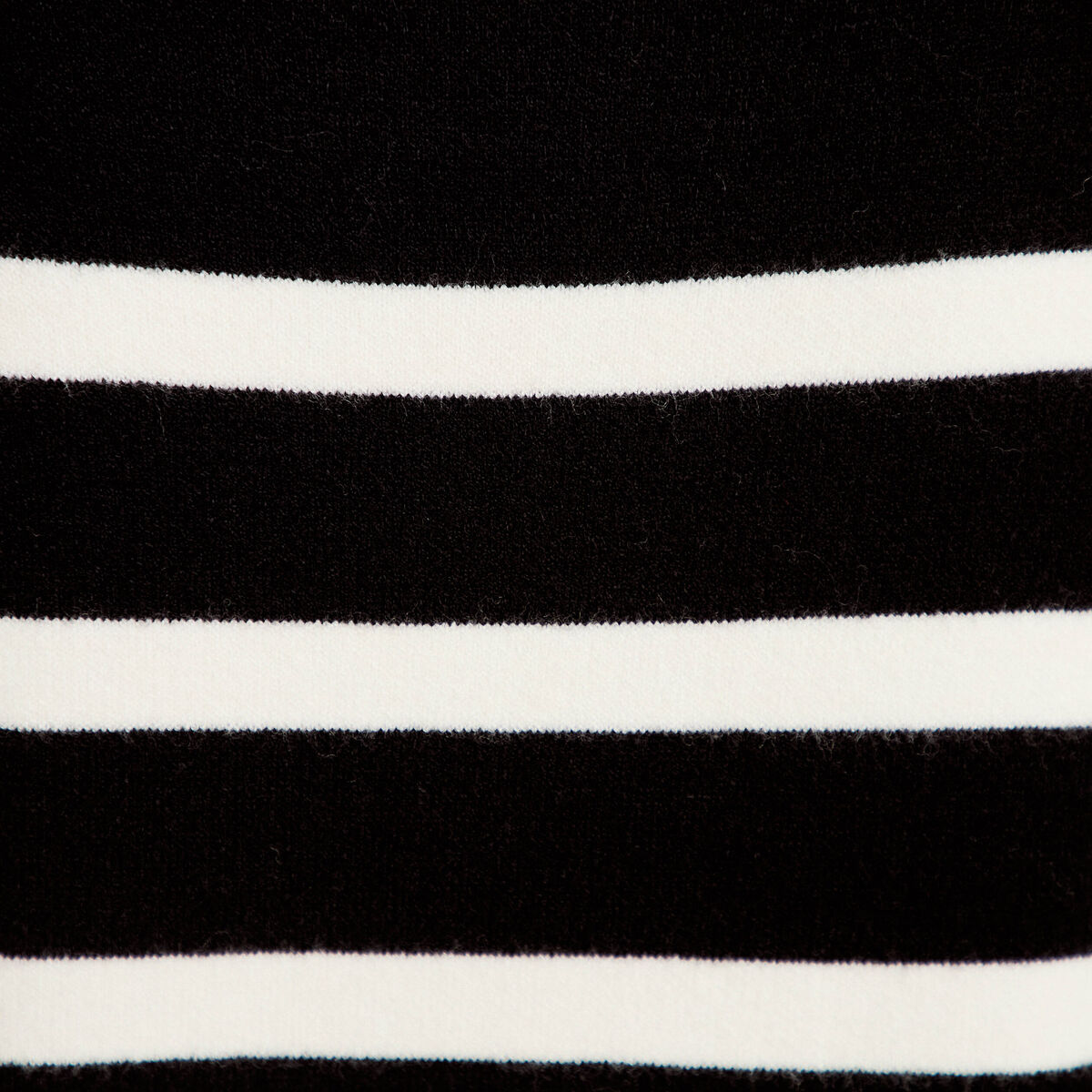 Robe pull droite manches longues noir femme
