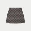Jupe-short trap&egrave;ze courte stretch gris femme