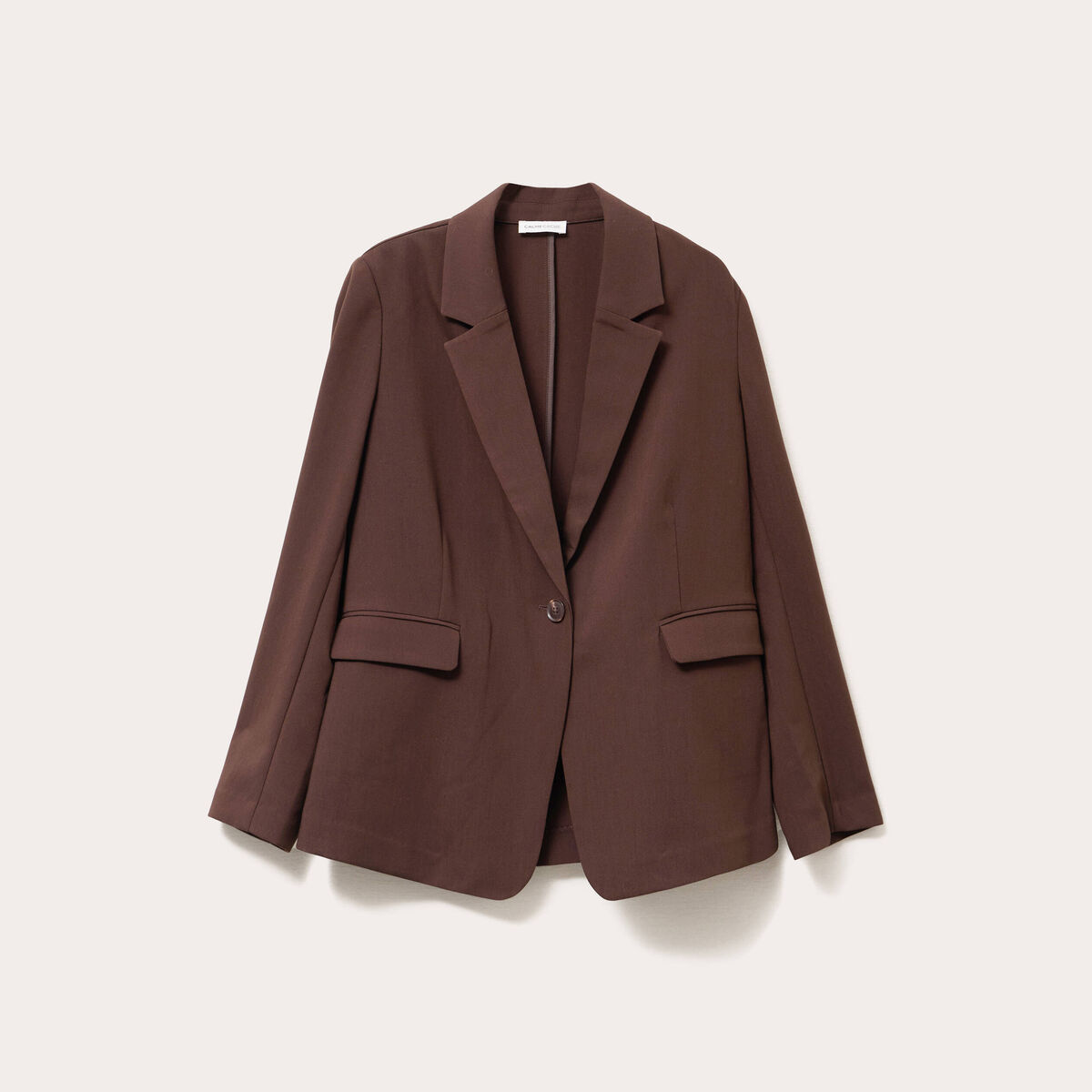 Veste esprit blazer marron fonc&eacute; femme