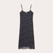 Robe longue &eacute;vas&eacute;e fluide noir femme
