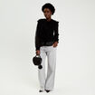 Blouse dentelle et studs noir femme