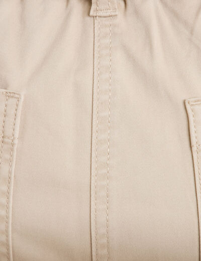 Pantalon chino avec ceinture amovible beige femme