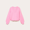 Pull col v manches longues rose femme