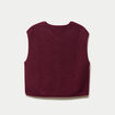 Gilet sans manches effet polaire bordeaux femme