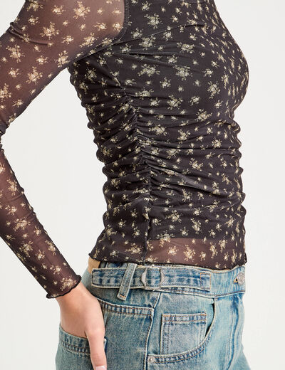 T-shirt manches longues noir femme