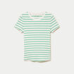 T-shirt c&ocirc;tel&eacute; ajust&eacute; vert femme