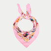 Foulard satin&eacute; soyeux rose clair femme