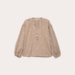 Blouse vichy brod&eacute;e blanc femme