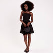 Robe effet boule &agrave; bretelles amobiles noir femme