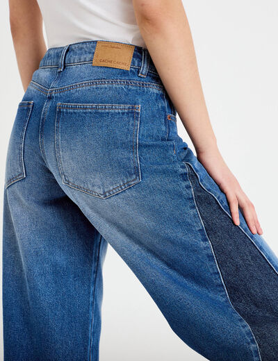 Jean bootcut taille basse denim double stone femme