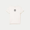 T-shirt col rond brod&eacute; Bridgerton ecru femme