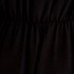 Robe courte &eacute;vas&eacute;e col v manches longues noir femme