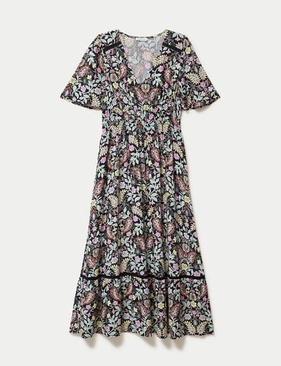Robe &eacute;vas&eacute;e noir femme
