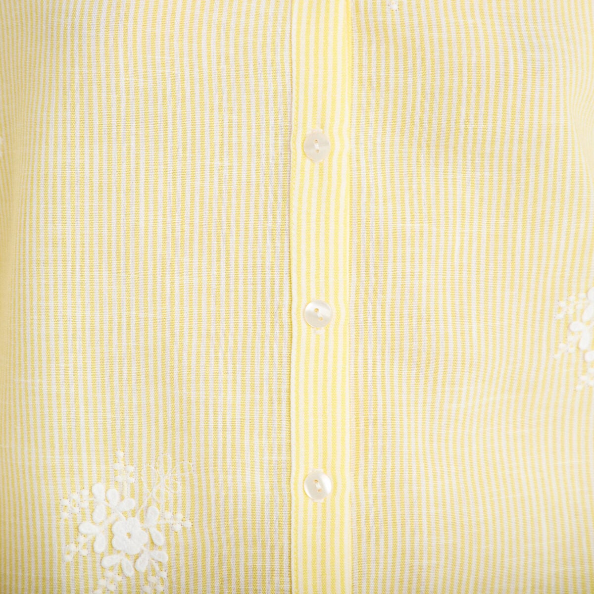 Blouse col tunisien jaune femme