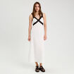 Robe longue &eacute;vas&eacute;e blanc femme