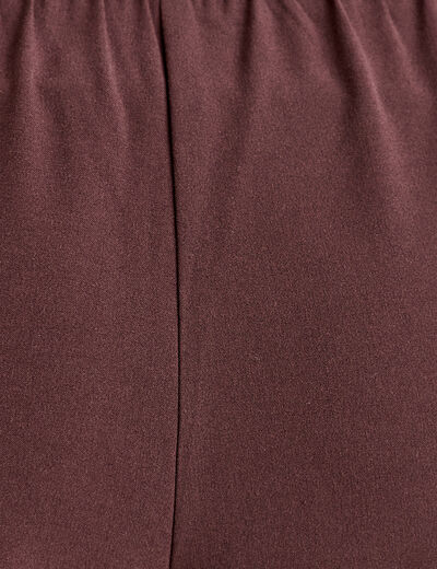 Pantalon large marron fonc&eacute; femme