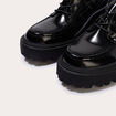 Mocassins &agrave; talon noir femme