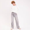 Pull dos nou&eacute; ecru femme