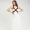 Robe longue &eacute;vas&eacute;e blanc femme
