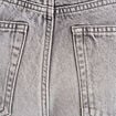 Jean wide leg taille haute Petite denim gris femme