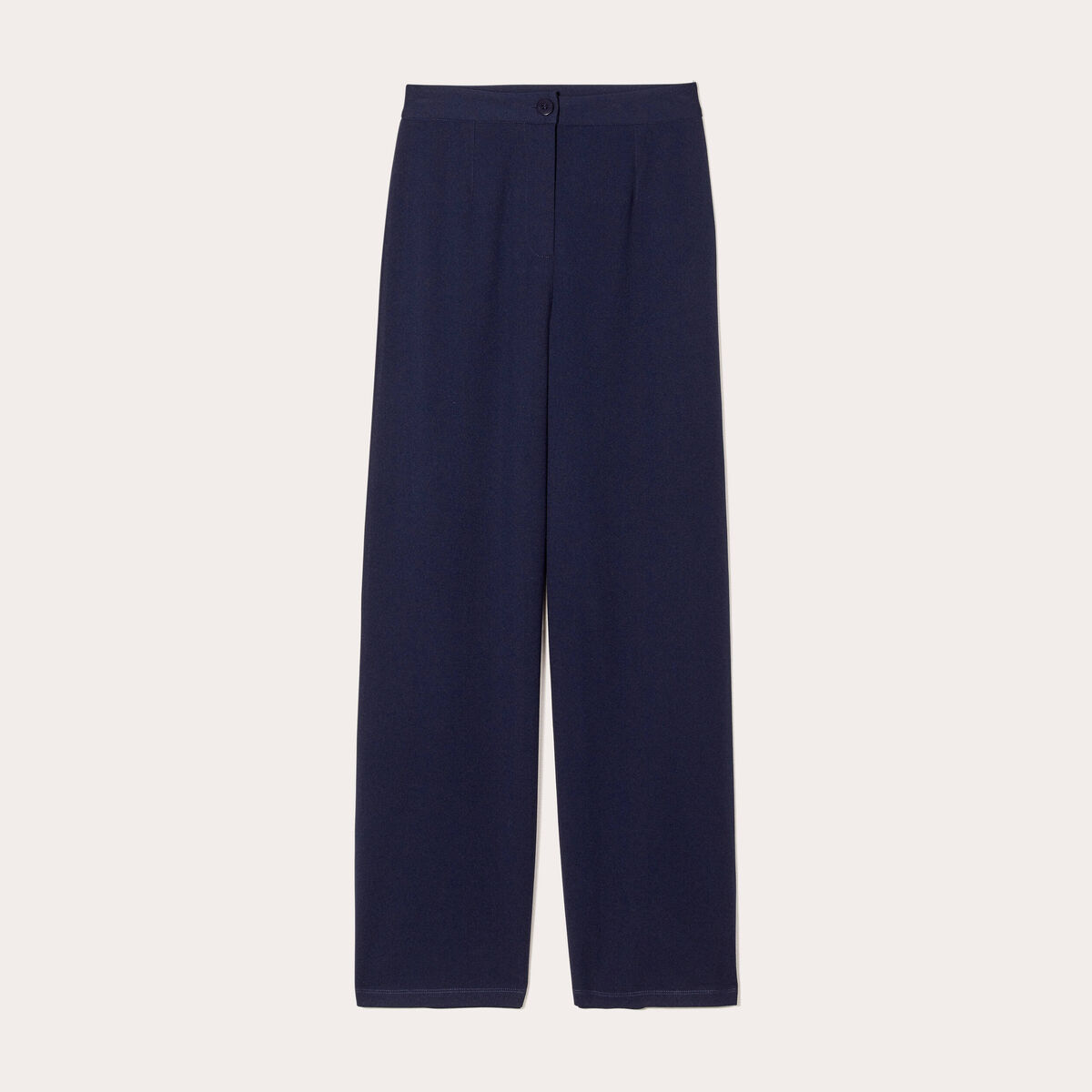Pantalon large bleu marine femme