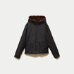Parka r&eacute;versible &agrave; capuche noir femme