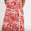 Robe longue &eacute;vas&eacute;e bretelles fines rouge femme