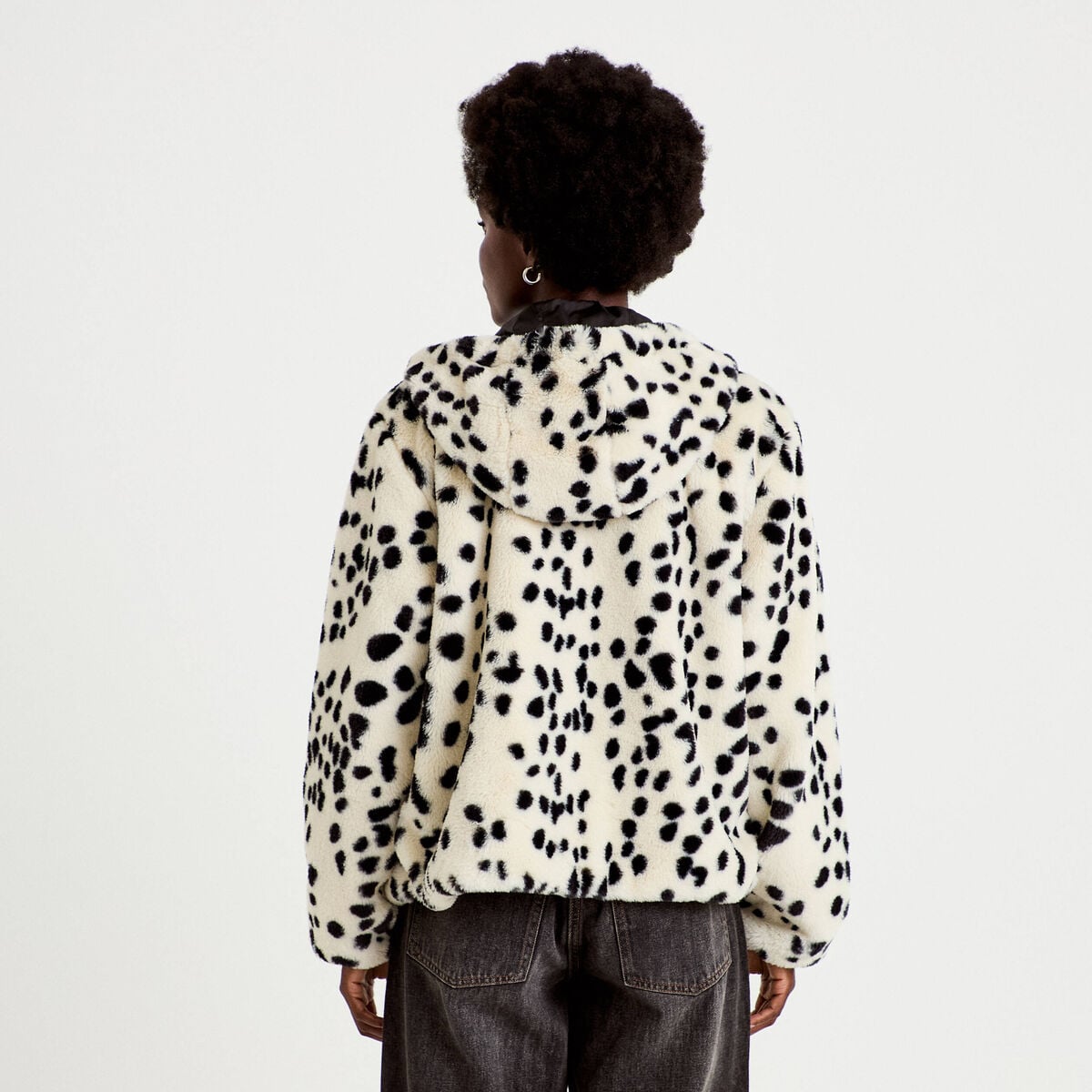 Parka r&eacute;versible &agrave; capuche blanc femme
