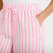 Pantalon large fluide taille standard rose femme