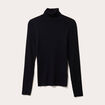 Pull c&ocirc;tel&eacute; col roul&eacute; noir femme