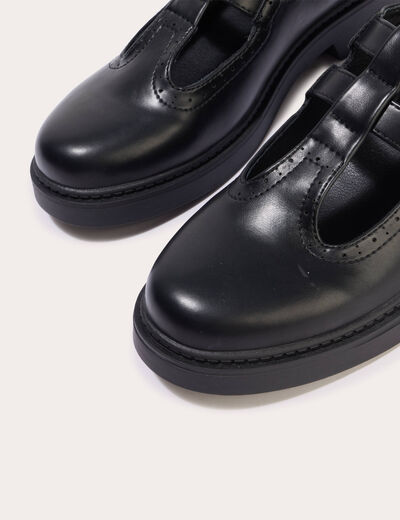 Derbies noir femme