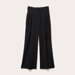Pantalon large &agrave; pinces noir femme