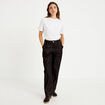 Jean wide leg taille haute denim noir femme